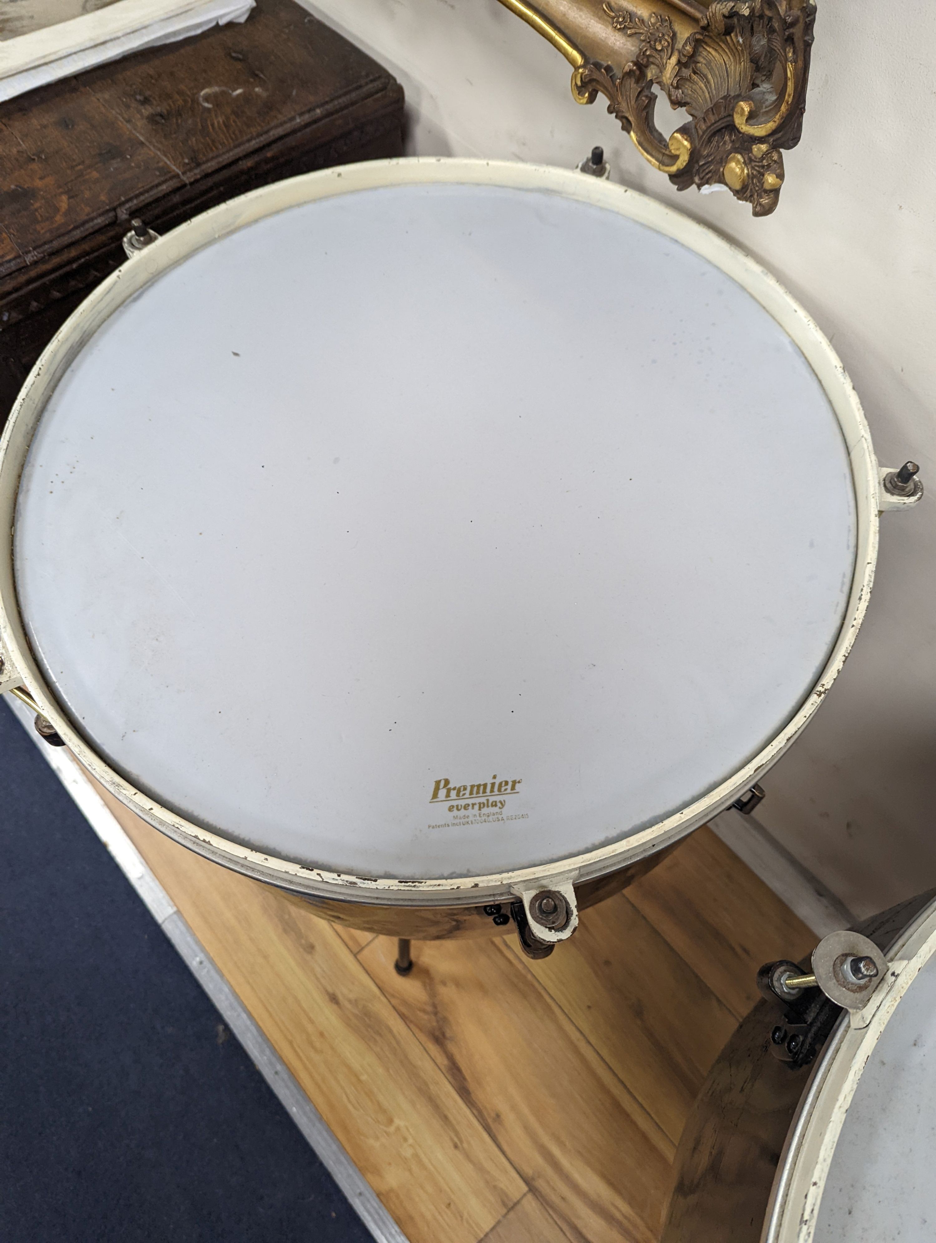 Two Premier everplay kettle drums